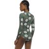 image:imageBody Glove Womens Chanel Solid Long Sleeve Zip Front One Piece Paddle Swimsuit with UPF 50Aurora Blossom