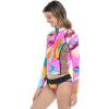 image:imageBody Glove Womens Heat is on Long Sleeve Crop Top RashguardGroove Primal Abstract