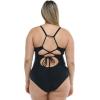 image:imageBody Glove Womens Sandbar Plus Size Onepiece Swimsuit with Adjustable Tie Back Detail Available in Sizes 1x2X3XBlack