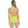image:imageBody Glove Womens Selena Onepiece Swimsuit  Front Keyhole Adjustable Straps 2Way Tie Medium CoverageKey Lime