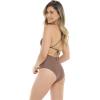 image:imageBody Glove Womens Selena Onepiece Swimsuit  Front Keyhole Adjustable Straps 2Way Tie Medium CoverageLatte