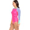 image:imageBody Glove Womens Sleek Long Sleeve Rashguard with UPF 50Bubble Gum Colorblock