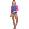 image:imageBody Glove Womens Sleek Long Sleeve Rashguard with UPF 50Iris Blue Colorblock