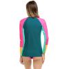 image:imageBody Glove Womens Sleek Long Sleeve Rashguard with UPF 50Kingfisher Colorblock