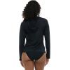 image:imageBody Glove Womens Smoothies Barbara Solid Zip Front Hoodie Rashguard with UPF 50Black