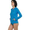 image:imageBody Glove Womens Smoothies Barbara Solid Zip Front Hoodie Rashguard with UPF 50Blue Wave