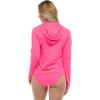 image:imageBody Glove Womens Smoothies Barbara Solid Zip Front Hoodie Rashguard with UPF 50Bubble Gum