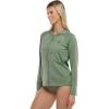 image:imageBody Glove Womens Smoothies Barbara Solid Zip Front Hoodie Rashguard with UPF 50Cactus