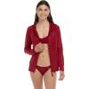 image:imageBody Glove Womens Smoothies Barbara Solid Zip Front Hoodie Rashguard with UPF 50Cranberry