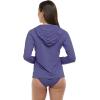 image:imageBody Glove Womens Smoothies Barbara Solid Zip Front Hoodie Rashguard with UPF 50Iris Blue