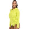 image:imageBody Glove Womens Smoothies Barbara Solid Zip Front Hoodie Rashguard with UPF 50Key Lime