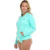 image:imageBody Glove Womens Smoothies Barbara Solid Zip Front Hoodie Rashguard with UPF 50Sea Mist