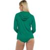 image:imageBody Glove Womens Smoothies Barbara Solid Zip Front Hoodie Rashguard with UPF 50Viridian Green