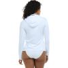 image:imageBody Glove Womens Smoothies Barbara Solid Zip Front Hoodie Rashguard with UPF 50White Snow