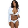 image:imageBody Glove Womens Smoothies Barbara Solid Zip Front Hoodie Rashguard with UPF 50White Snow