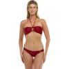 image:imageBody Glove Womens Smoothies Irene Solid Bandeau Bikini Top Swimsuit with Sashtie BackCranberry
