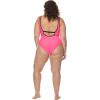 image:imageBody Glove Womens Time After Time Plus Size Onepiece Swimsuit  Zip Front Shelf Bra Power Mesh Sizes 1x3xGroove Bubble Gum