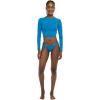 image:imageLet It Be Long Sleeve Crop Top Rashguard with UPF 50Blue Wave
