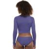image:imageLet It Be Long Sleeve Crop Top Rashguard with UPF 50Iris Blue