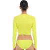 image:imageLet It Be Long Sleeve Crop Top Rashguard with UPF 50Key Lime