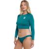 image:imageLet It Be Long Sleeve Crop Top Rashguard with UPF 50Kingfisher