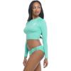 image:imageLet It Be Long Sleeve Crop Top Rashguard with UPF 50Sea Mist
