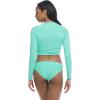 image:imageLet It Be Long Sleeve Crop Top Rashguard with UPF 50Sea Mist