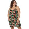 image:imageBody Glove Womens Nicole Plus Size Cover Up Swimwear Beach Dress Available in Sizes 1x2X3XHamoa Black Floral Print