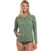 image:imageBody Glove Womens Smoothies Barbara Solid Zip Front Hoodie Rashguard with UPF 50Cactus
