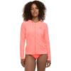 image:imageBody Glove Womens Smoothies Barbara Solid Zip Front Hoodie Rashguard with UPF 50Coral