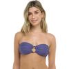 image:imageBody Glove Womens Smoothies Irene Solid Bandeau Bikini Top Swimsuit with Sashtie BackIris Blue