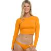 image:imageLet It Be Long Sleeve Crop Top Rashguard with UPF 50Apricot