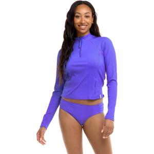 image:imageBody Glove Womens Raelynn Long Sleeve Crop Top RashguardClearwater Ibiza Rib