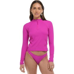 image:imageBody Glove Womens Raelynn Long Sleeve Crop Top RashguardFucshia Ibiza Rib