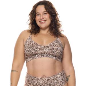 image:imageBody Glove Womens Ruth Plus Size Fixed Triangle Bikini Top Swimsuit with Adjustable Tie Back Detail Available in Sizes 1x2X3X