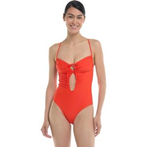 image:imageBody Glove Womens Selena Onepiece Swimsuit  Front Keyhole Adjustable Straps 2Way Tie Medium CoveragePoppy Red