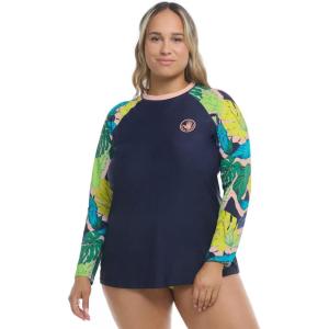 image:imageBody Glove Womens Sleek Long Sleeve Rashguard with UPF 50Manoa Falls Leaf Print