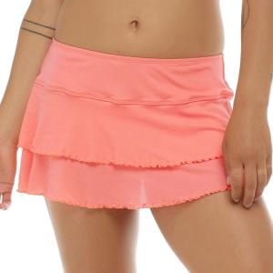 image:imageBody Glove Womens Smoothies Lambada Solid Mesh Coverup Skirt SwimsuitSunset