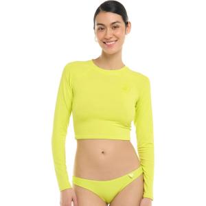 image:imageLet It Be Long Sleeve Crop Top Rashguard with UPF 50Key Lime