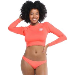 image:imageLet It Be Long Sleeve Crop Top Rashguard with UPF 50Sunset