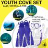 image:imageAquatic Cove Mask Snorkel and Fins Set LargeXLarge Pure White