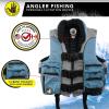 image:imageBody Glove Angler Fit Unisex Adult Life Jacket Nylon Fishing Life Jacket  Coast Guard Approved High Mobility PFD Lightweight Buoyancy Foam Universal and OversizeLarge