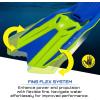 image:imageBody Glove Aquatic  Grape Youth  Mask Snorkel Fins Set  Snorkeling Diving and SwimmingAdultTempered GlassSiliconeFlex TubeSnorkel Dry topSplash Guard BlueLime Set  SM