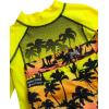 image:imageBody Glove Baby Toddler Boys Swim Set  2 Piece UPF 50 Quick Dry Swim Trunks and Rash Guard for Boys Kids Swimwear 2T4TNeon Yellow Palm Trees