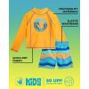 image:imageBody Glove Baby Toddler Boys Swim Set  2 Piece UPF 50 Quick Dry Swim Trunks and Rash Guard for Boys Kids Swimwear 2T4TOrange Turquoise