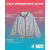 image:imageBody Glove Girls Windbreaker Jacket  Kids Hooded Zip Up Jacket  Wind amp Water Resistant Outerwear Jackets for GirlsGreyPink Smiles