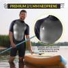 image:imageBody Glove Pro3 Men Shorty Wetsuit 21mm Neoprene Back Zip Short Sleeve Spring Wet Suit Quadra Flex 4 Way Stretch for Bodyboarding Surfing Swimming Snorkeling Scuba DivingBlack