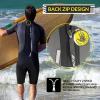 image:imageBody Glove Pro3 Men Shorty Wetsuit 21mm Neoprene Back Zip Short Sleeve Spring Wet Suit Quadra Flex 4 Way Stretch for Bodyboarding Surfing Swimming Snorkeling Scuba DivingBlack