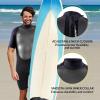 image:imageBody Glove Pro3 Men Shorty Wetsuit 21mm Neoprene Back Zip Short Sleeve Spring Wet Suit Quadra Flex 4 Way Stretch for Bodyboarding Surfing Swimming Snorkeling Scuba DivingBlack