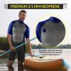 image:imageBody Glove Pro3 Men Shorty Wetsuit 21mm Neoprene Back Zip Short Sleeve Spring Wet Suit Quadra Flex 4 Way Stretch for Bodyboarding Surfing Swimming Snorkeling Scuba DivingNavy